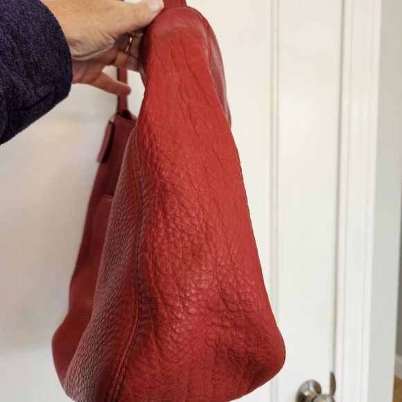 COACH Vintage RED Pebbled Leather Sonoma Shoulder Crossbody Bag G6M-4920 Large - Picture 4 of 15